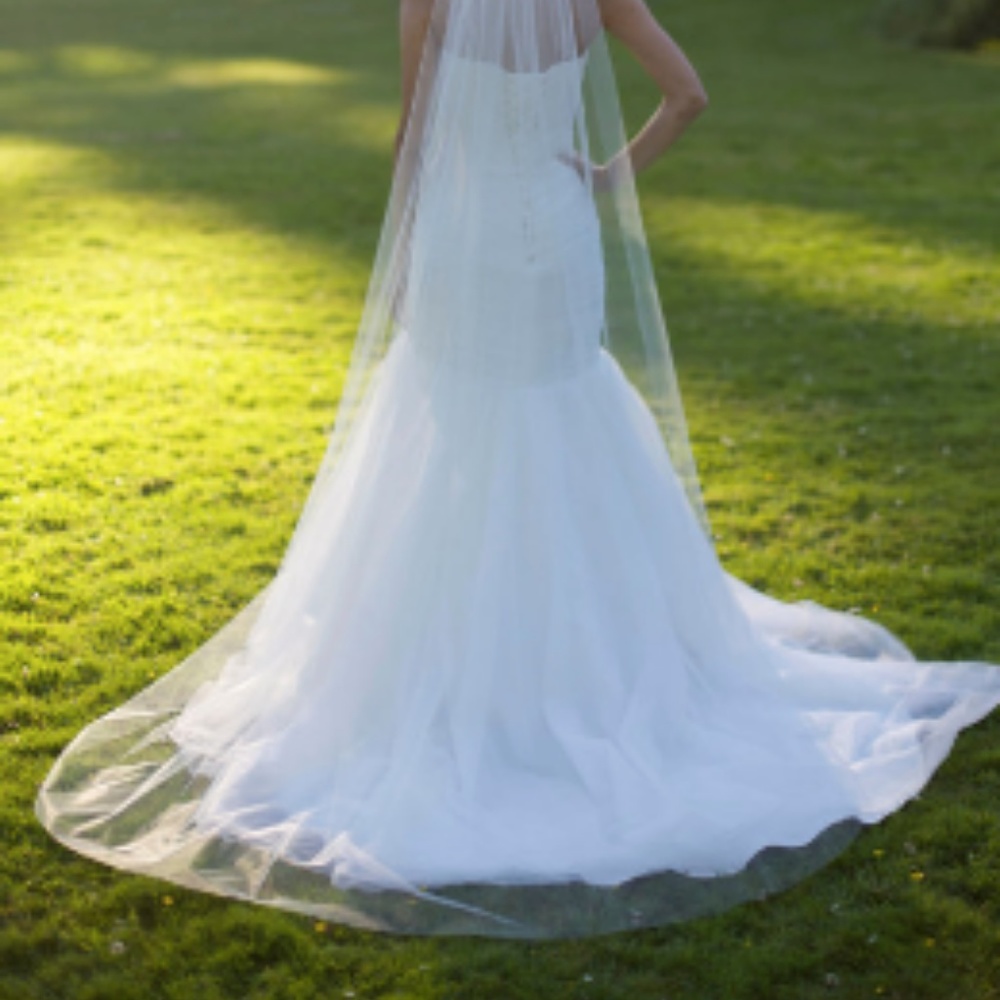 Elegant Ivory Cathedral Length Veil